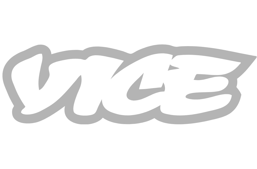 Gray 'VICE' logo on a white background